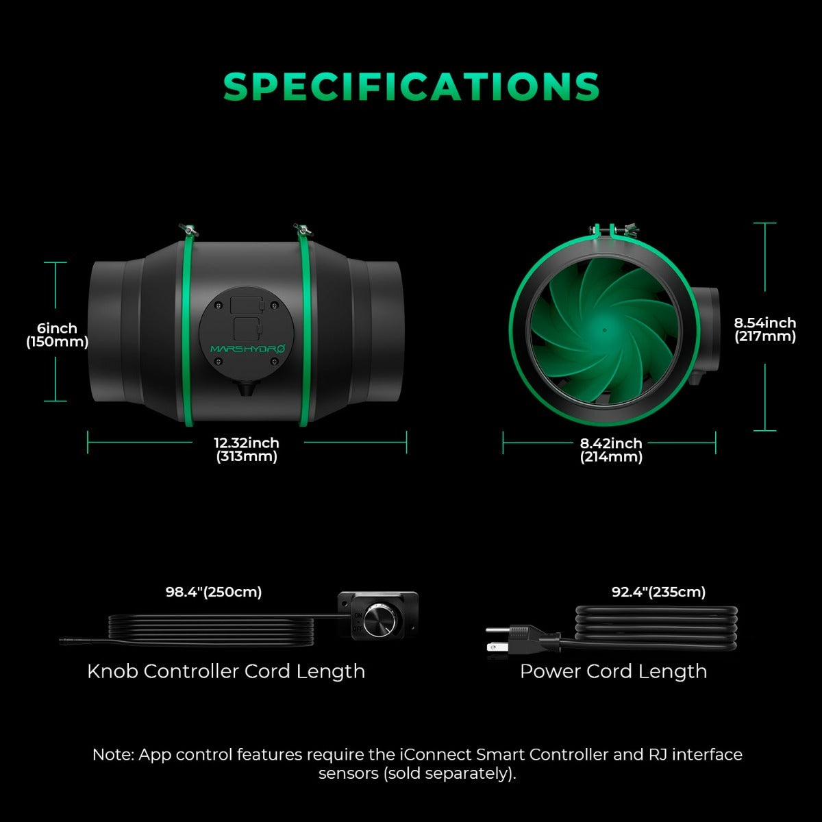 Mars Hydro iFresh 6" Smart Inline Duct Fan product image 11