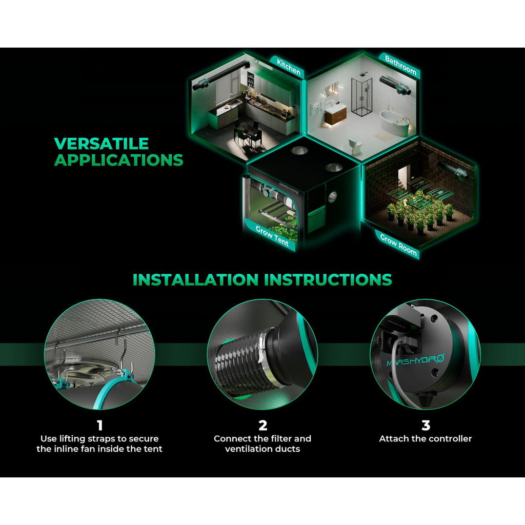 Mars Hydro iFresh 6" Smart Inline Duct Fan product image 9