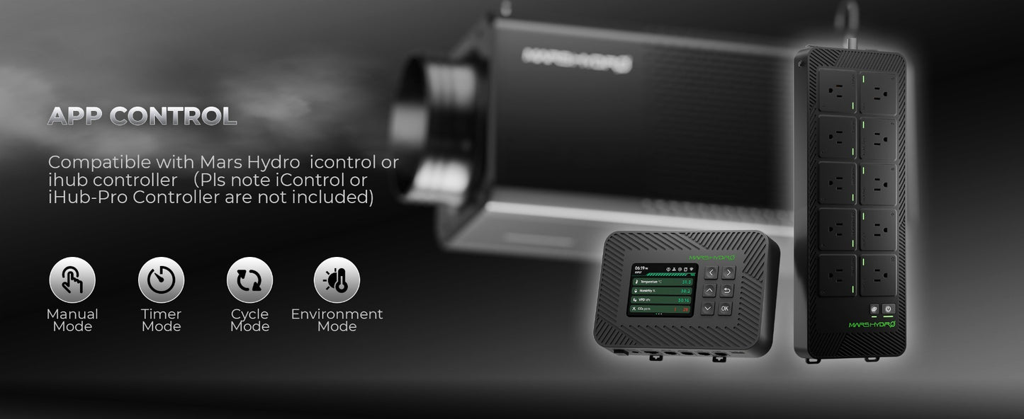 Mars Hydro iFresh Airone6 Smart 2-in-1 Inline Fan & Carbon Filter product image 5