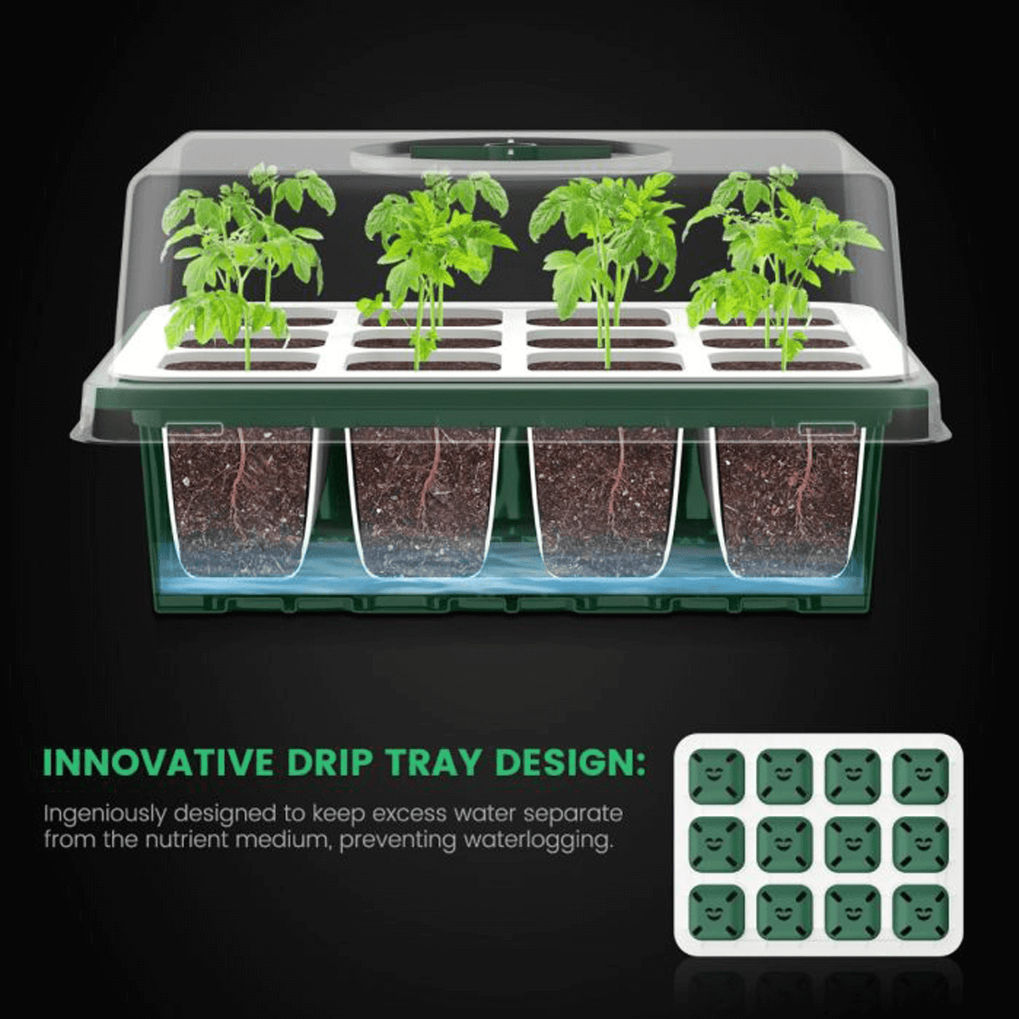 Mars Hydro Seed Starting Trays 2 Pack MH-Seedtray Planting & Watering