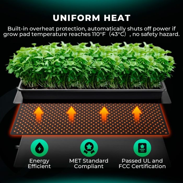 Mars Hydro 48 x 20.75 Inch Seedling Heat Mat & Digital Thermostat Combo product image 3