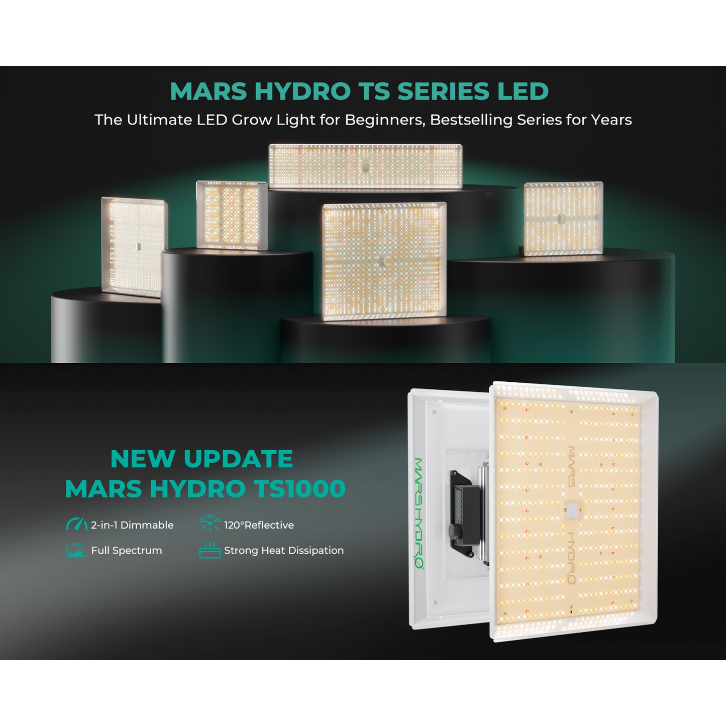 Mars Hydro TS 1000 150W Dimmable Full Spectrum LED Grow Light product image 12
