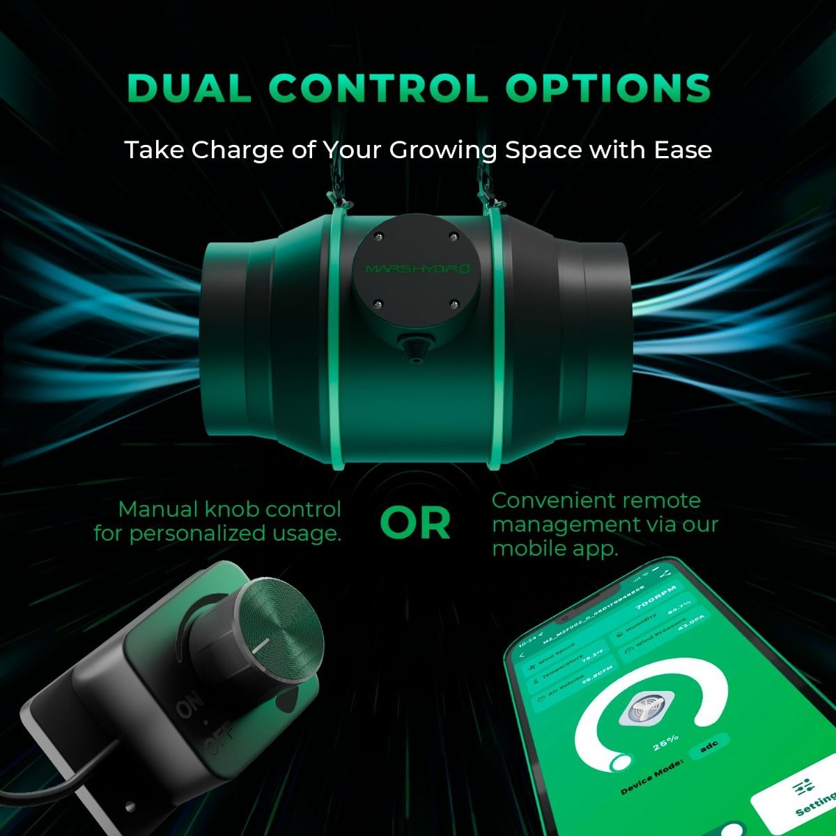 Mars Hydro TS1000 150W 2.6' x 2.6' Smart Grow Tent Kit with iControl product image 2