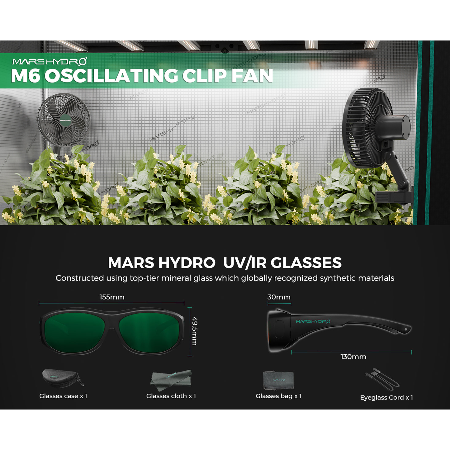 Mars Hydro TSW 2000 LED Grow Light + 4' x 4' Grow Tent + Inline Fan product image 16