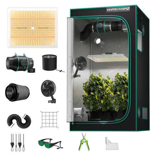 Mars Hydro TSW 2000 LED Grow Light + 4' x 4' Grow Tent + Inline Fan product image 1