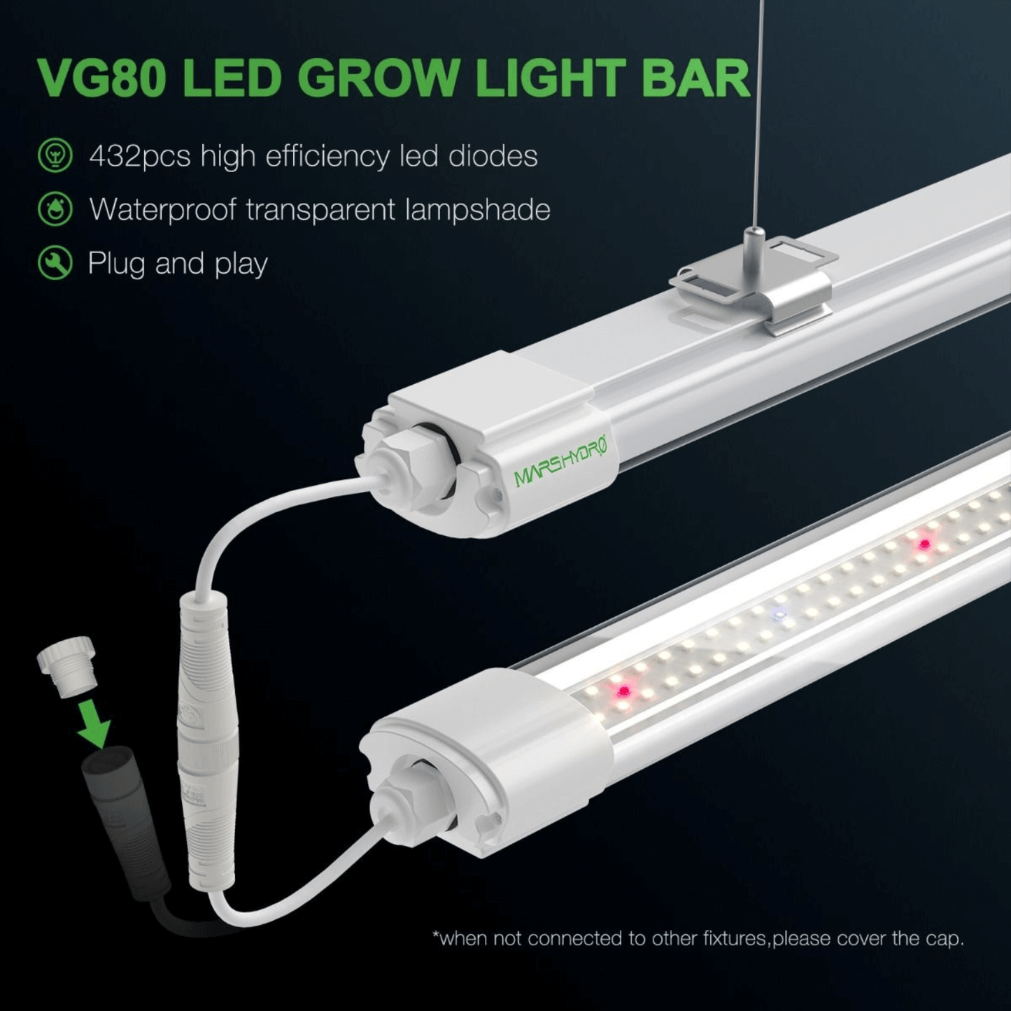 Mars Hydro VG80 80W Seedling LED Grow Light | MH-VG80 | Grow Tents Depot | Grow Lights | 6973280379774