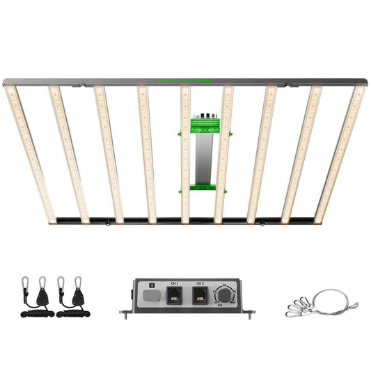 Mars Hydro FC-E1200W LED grow light with Bridgelux diodes and control system for indoor gardening.