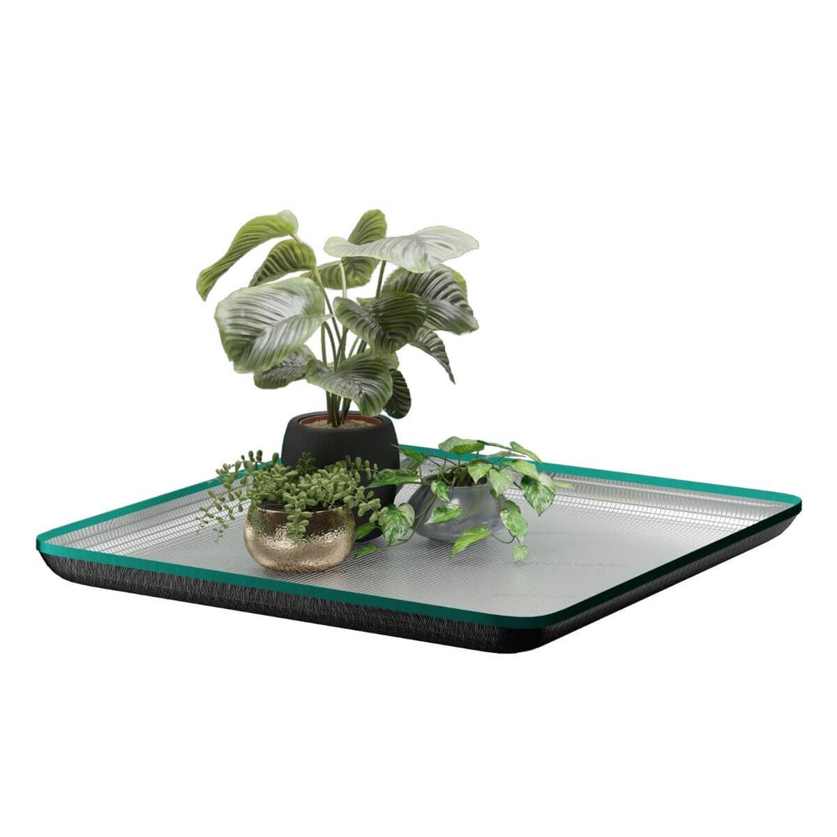 Mars Hydro removable floor tray for 3'x3' grow tents with potted plants, designed for spill protection and longevity.