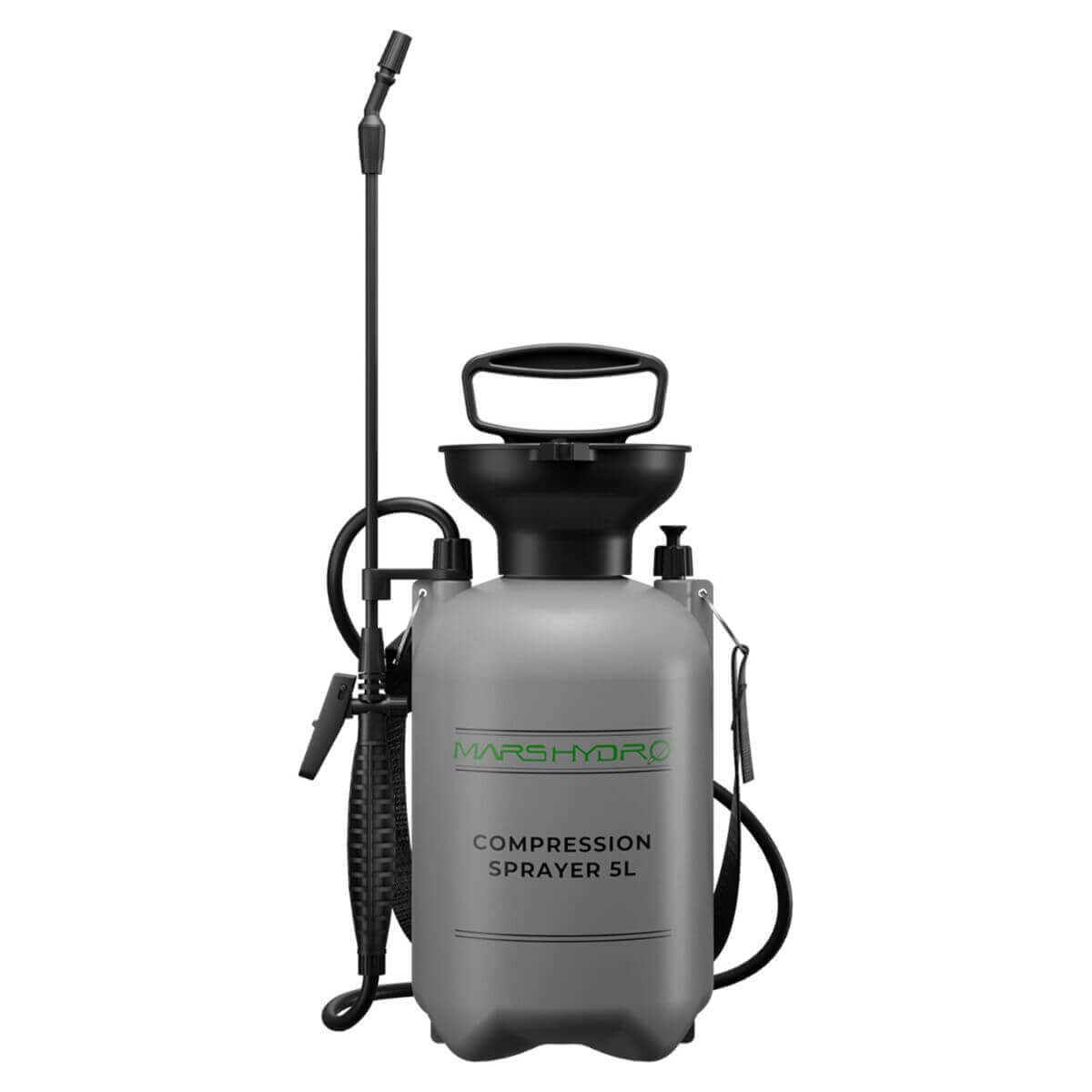 Mars Hydro 1.35 Gallon Pump Pressure Sprayer for indoor and outdoor use, featuring easy filling and translucent design.