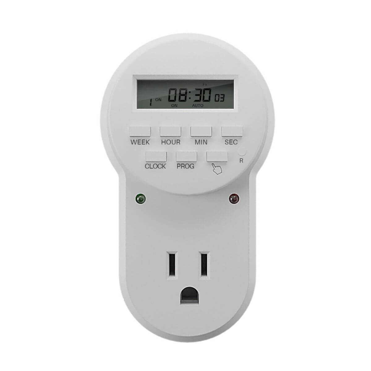 Mars Hydro 7-Day Programmable Digital Timer with LCD display and control buttons for scheduling electrical appliances.