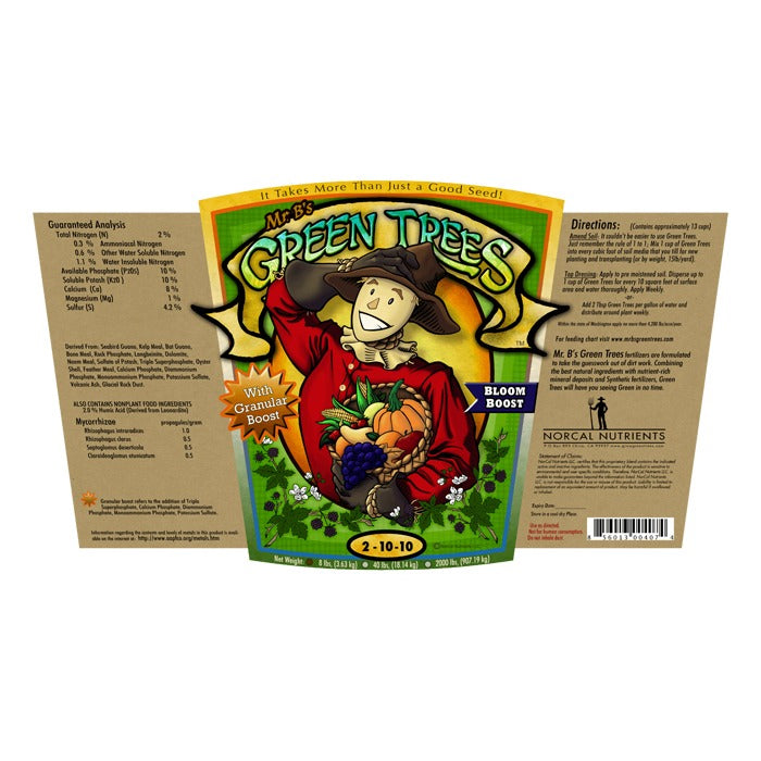 Mr. B's Green Trees Bloom Boost 40lbs (5gal) product image 2