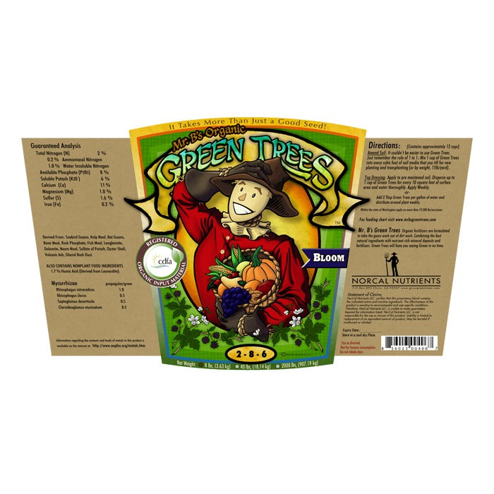 Mr. B's Green Trees Organic Bloom 8lbs (1gal) product image 2