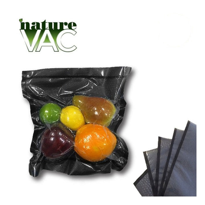 NatureVAC 15"x20" Precut Vacuum Seal Bags Black/Clear (50-pack) product image 1
