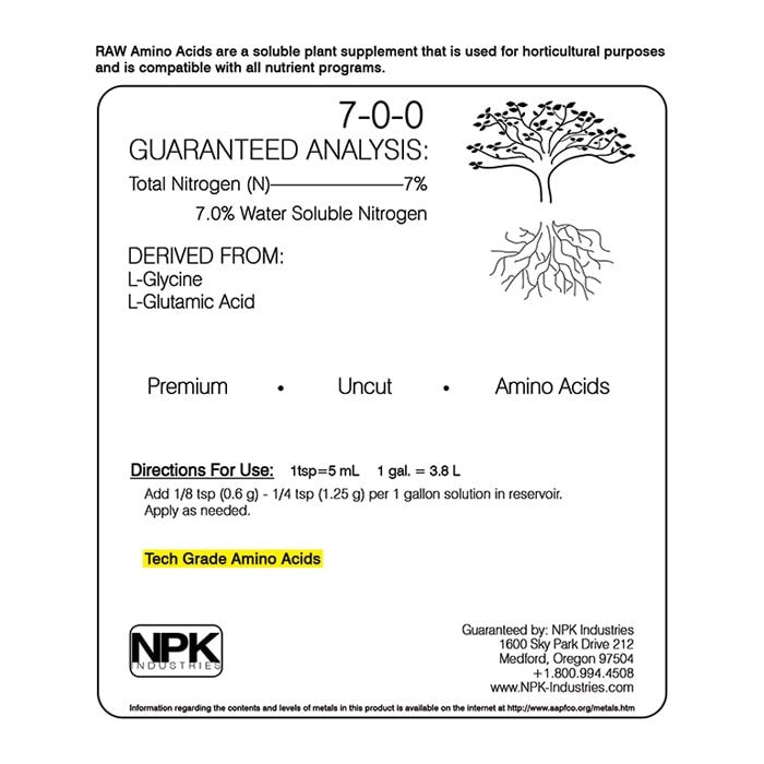 NPK Industries RAW Amino Acids 2oz product image 2