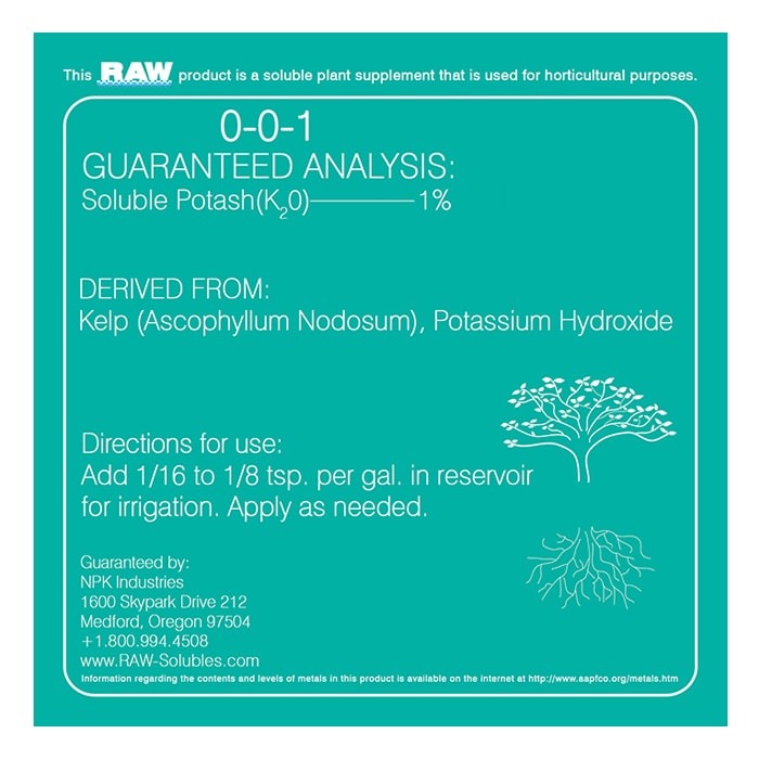 NPK Industries RAW Kelp 2oz Planting & Watering product image 2