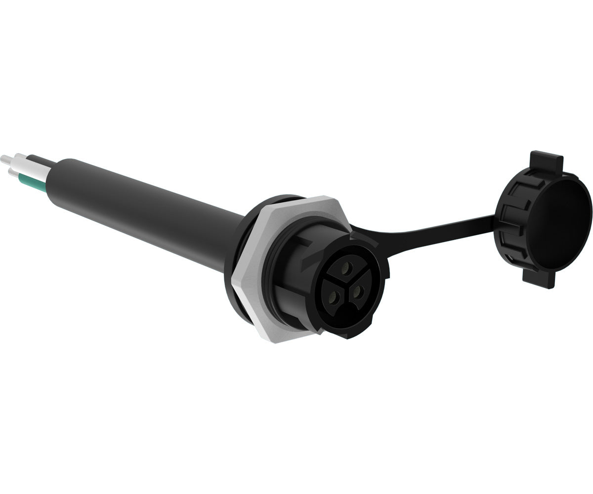 PHOTOBIO AC Female Panel mount 40A M25 Pigtail 6" 10AWG product image 1