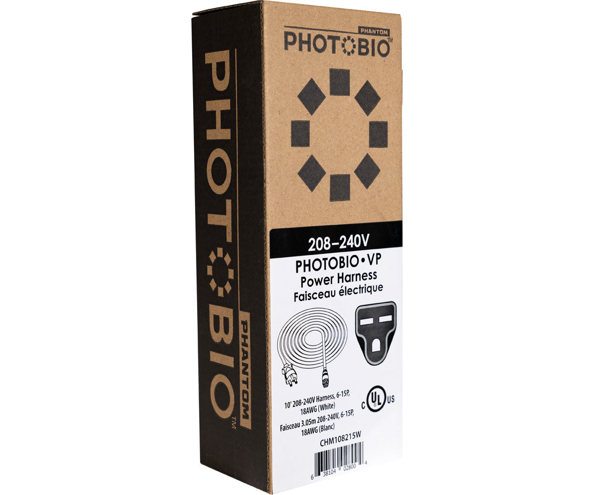 PHOTOBIO VP White Cable Harness 18AWG 208-240V 6-15P 10' product image 2
