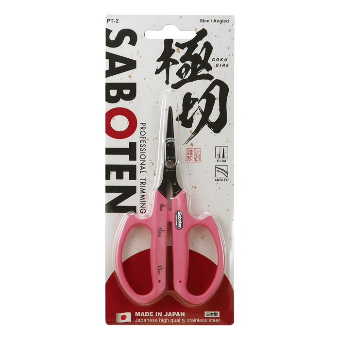 Saboten Fluorine Coated Angled Blade Trimming Scissors - Pink (PT-2) product image 2