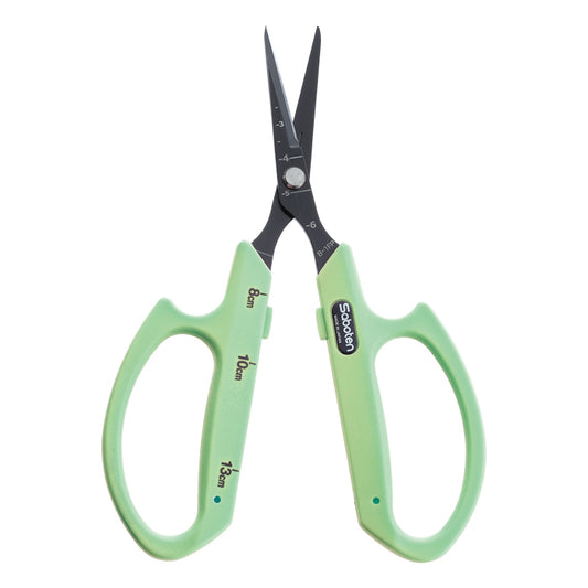 Saboten Fluorine Coated Straight Blade Trimming Scissors - Green product image 1