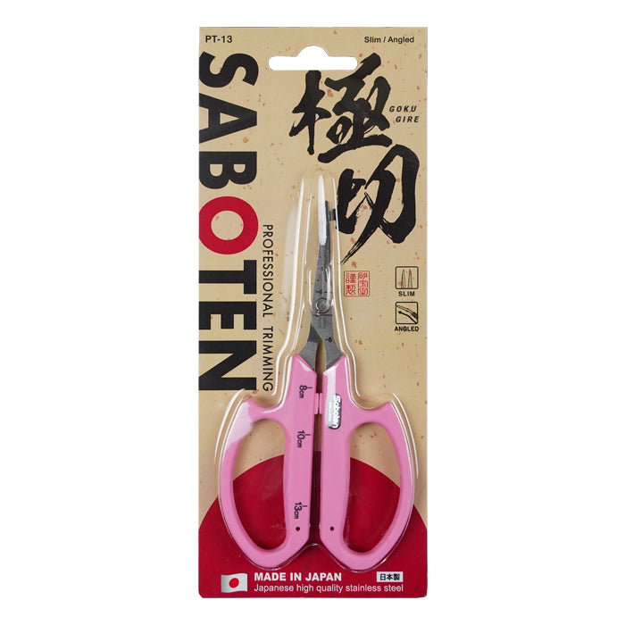 Saboten Stainless Steel Angled Blade Trimming Scissors - Pink (PT-13) product image 2