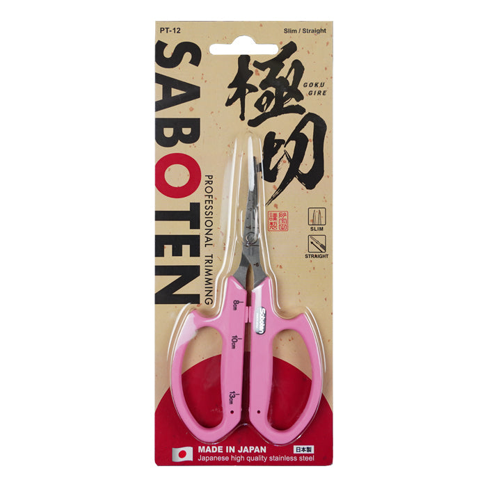 Saboten Stainless Steel Straight Blade Trimming Scissors - Pink product image 2