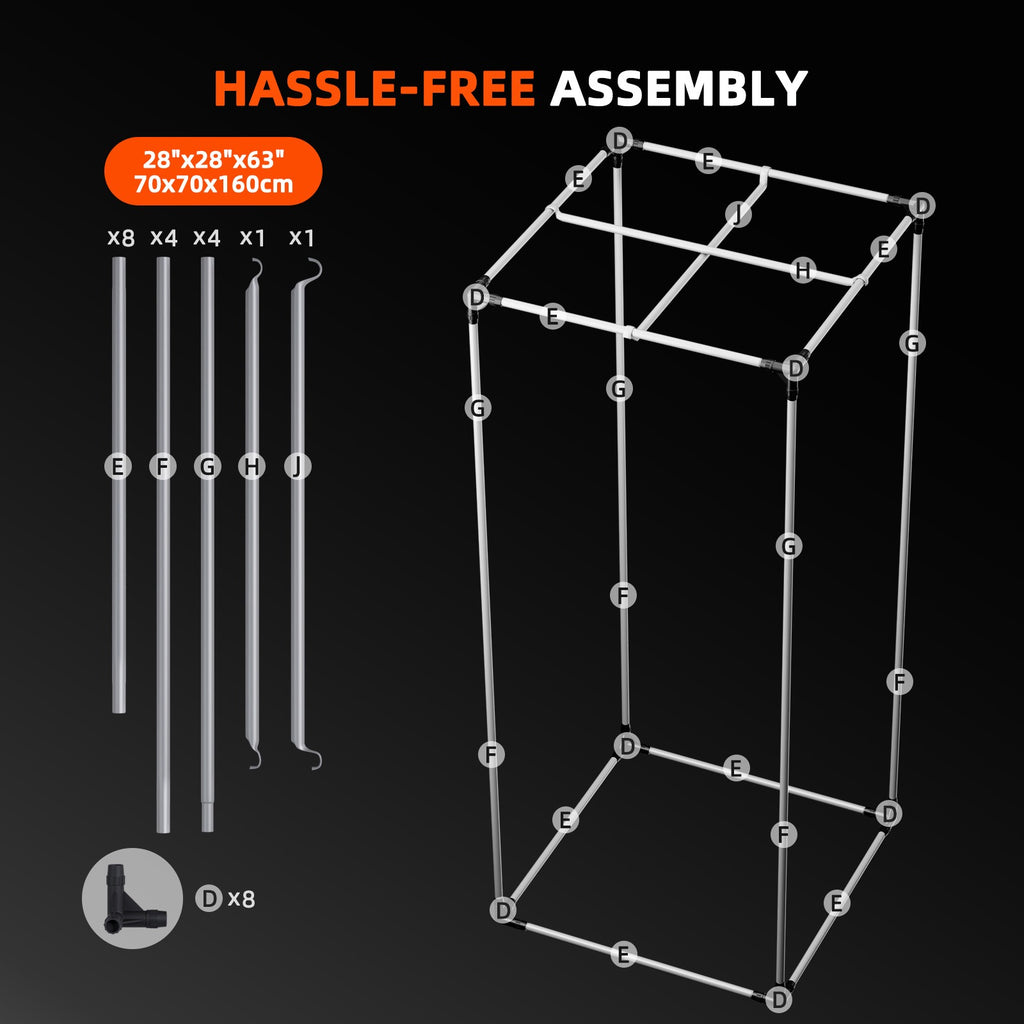 Spider Farmer 2' 4" x 2' 4" x 5' 4" (70 x 70 x 160 cm) Indoor Grow product image 10
