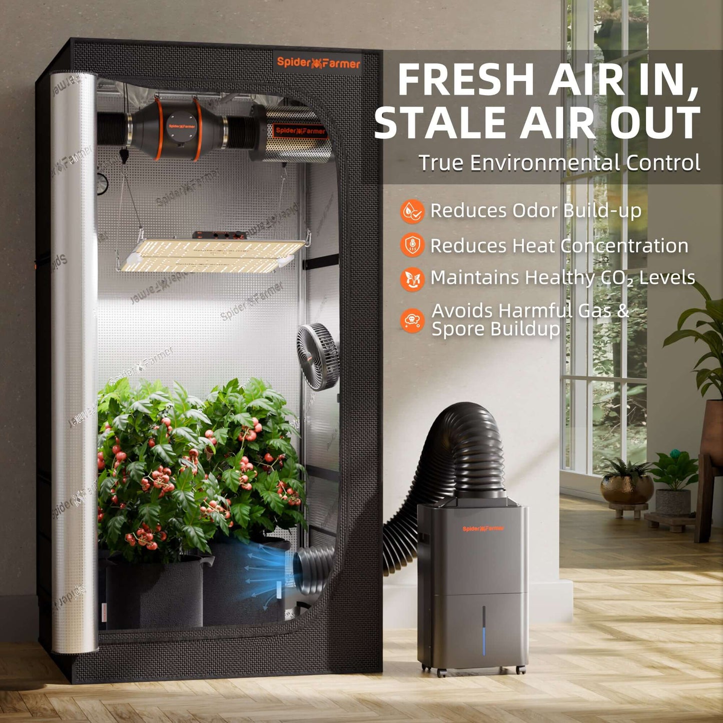 Spider Farmer 32 Pint Dehumidifier w/ Drain Hose product image 3