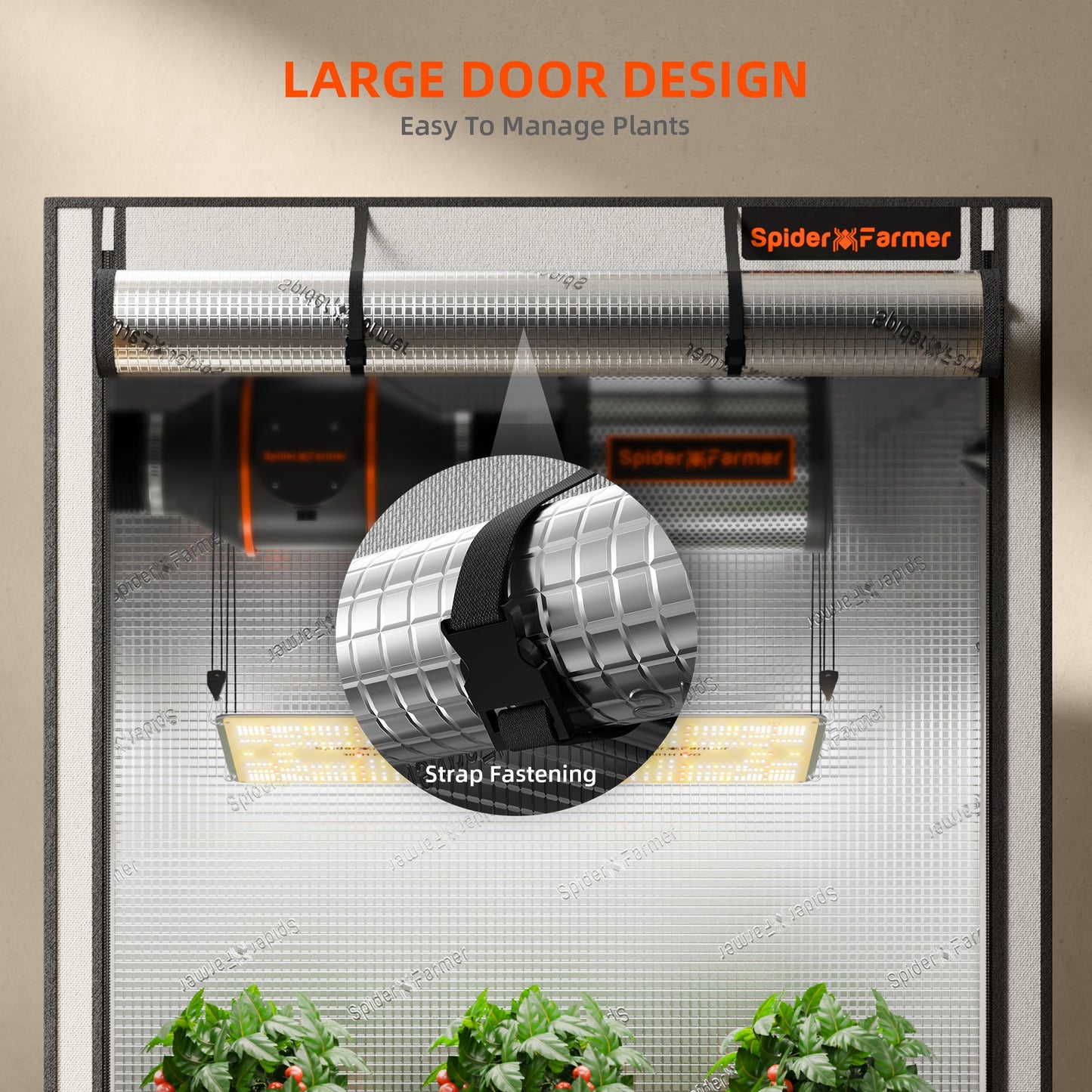 Spider Farmer 4' 8" x 2' 4" x 6' 6" (140 x 70 x 200 cm) Pro White product image 4