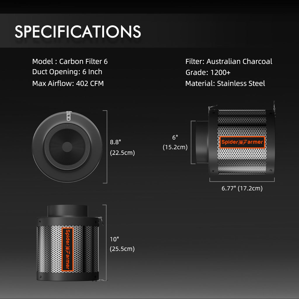 Spider Farmer 4" Incline Air Carbon Filter product image 4
