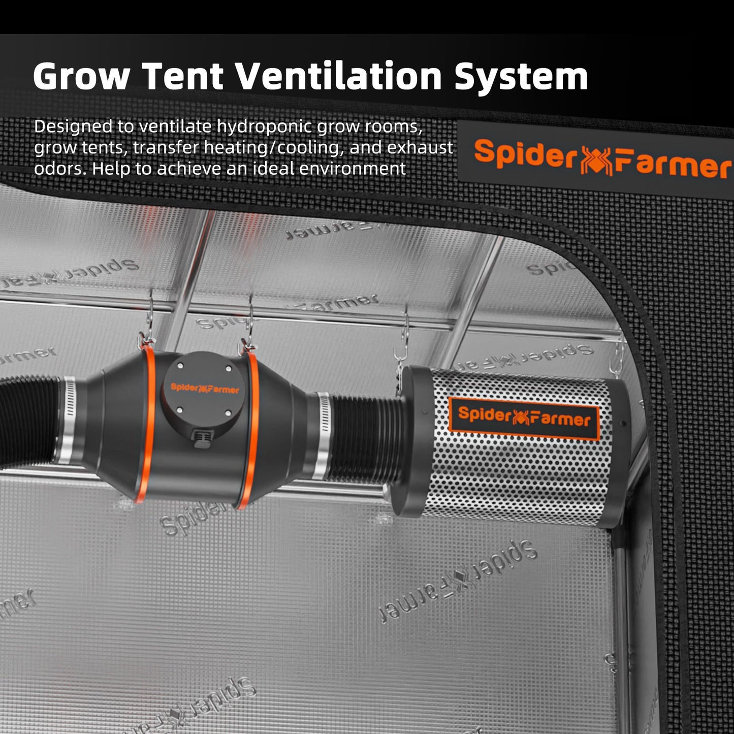 Spider Farmer 4" Inline Duct Fan w/ Speed Controller product image 12