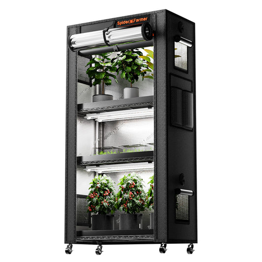Spider Farmer 4 Tier Plant Stand + 6 x 18W LED Light Bars + 1' 2" x 2' product image 1