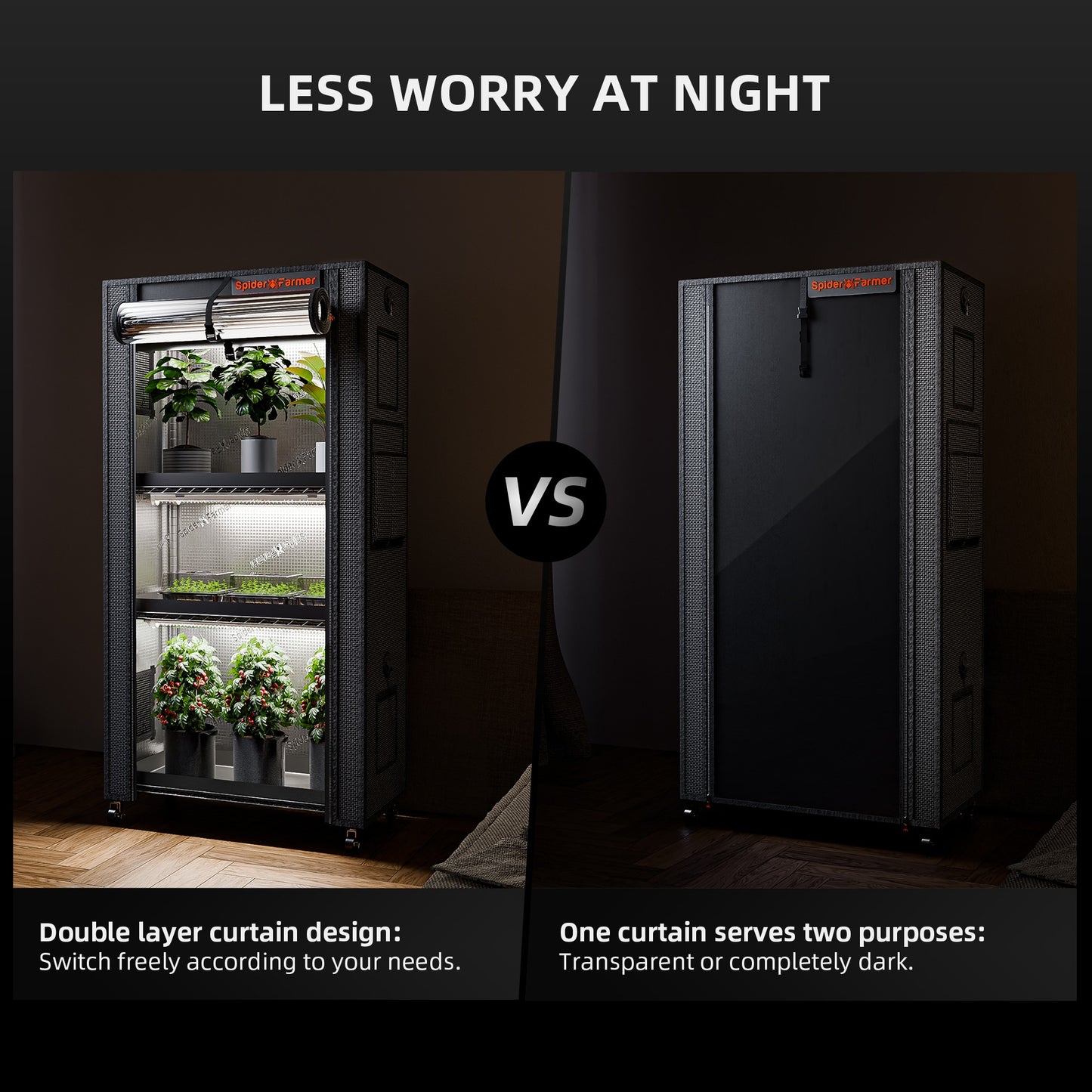 Spider Farmer 4 Tier Plant Stand + 6 x 18W LED Light Bars + 1' 2" x 2' product image 3