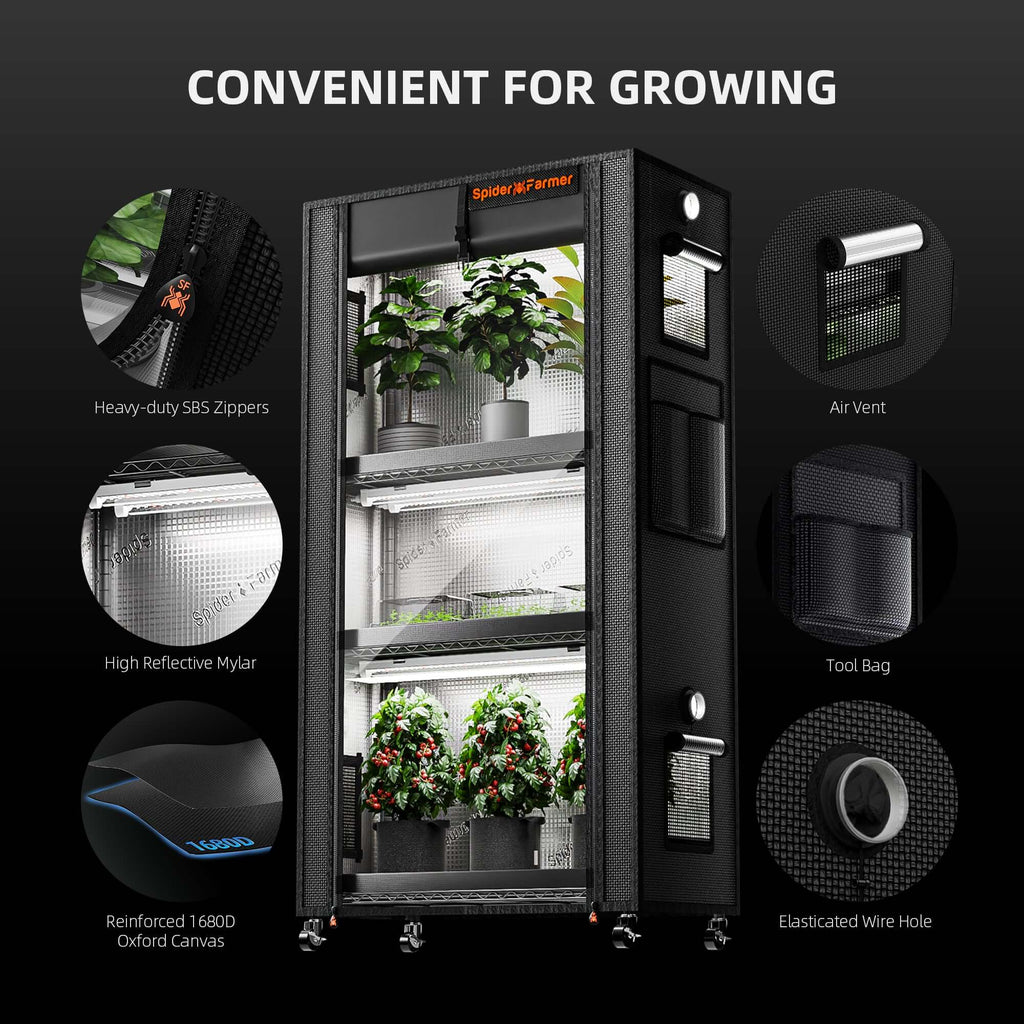 Spider Farmer 4 Tier Plant Stand + 6 x 18W LED Light Bars + 1' 2" x 2' product image 5