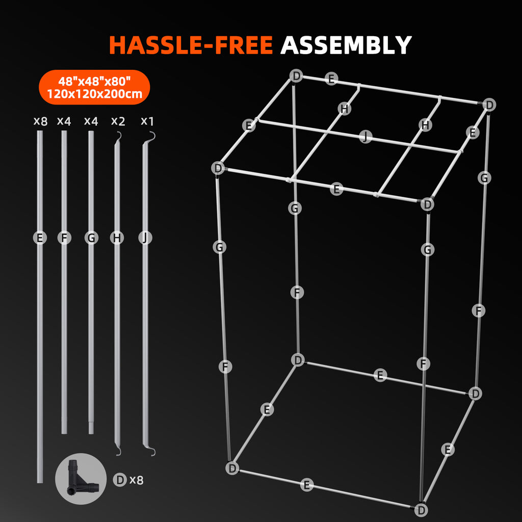 Spider Farmer 4' x 4' x 6' 8" (120 x 120 x 200 cm) Indoor Grow Tent product image 10