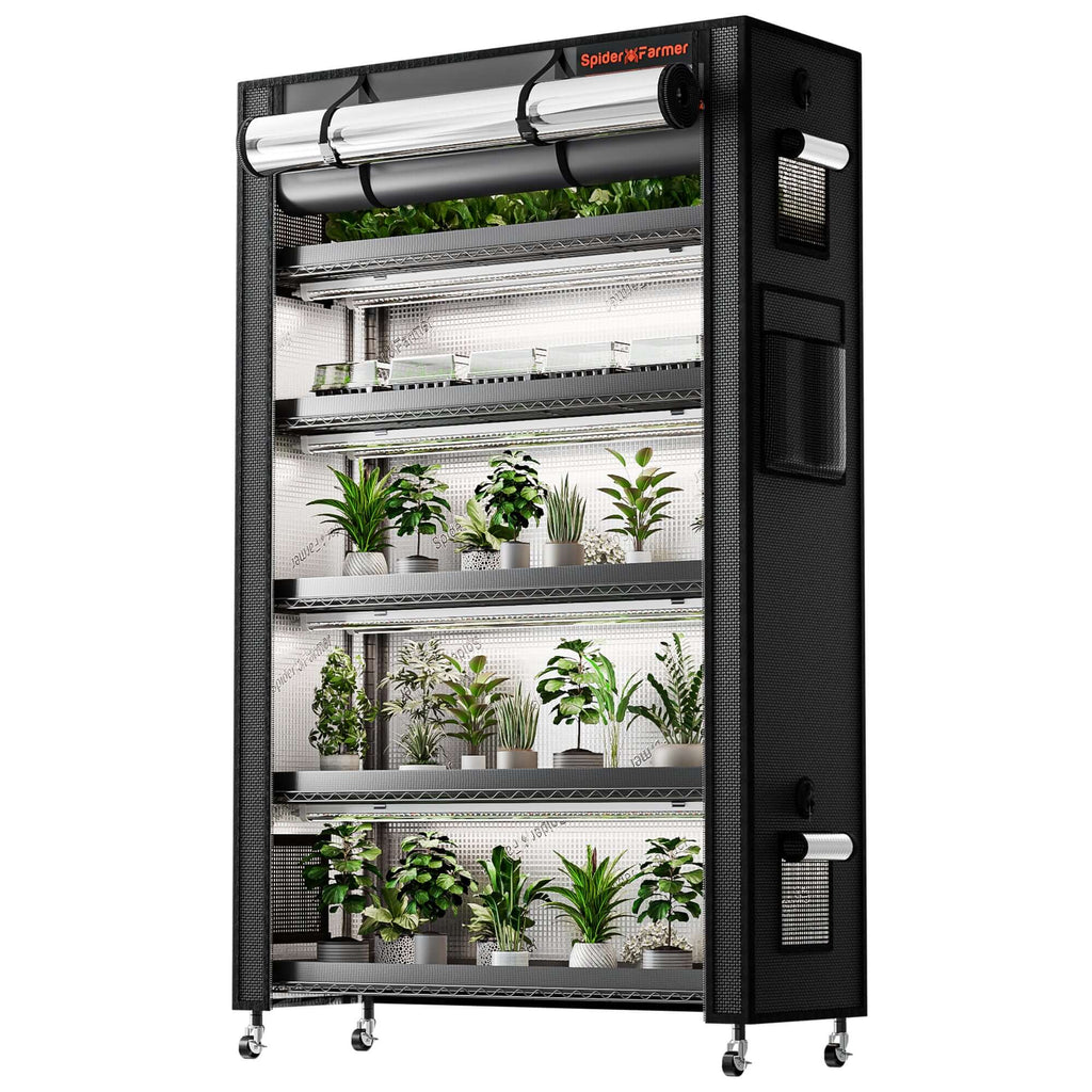 Spider Farmer 6 Tier Plant Stand + 10 x 22W LED Lights Bars + 1' 4" product image 1