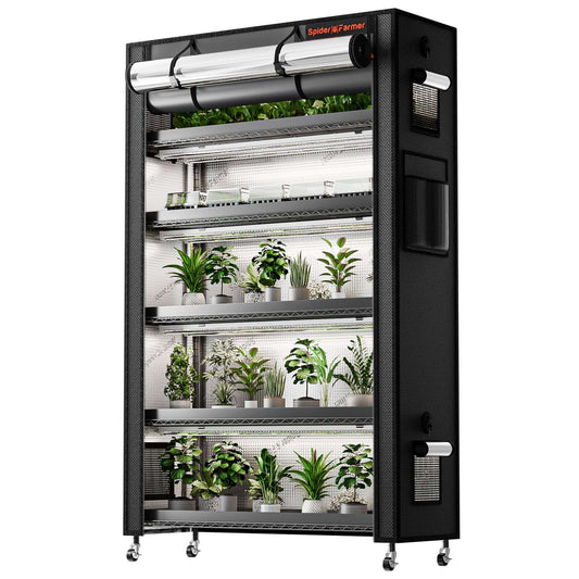 Spider Farmer 6 Tier Plant Stand + 10 x 22W LED Lights Bars + 1' 4" product image 1