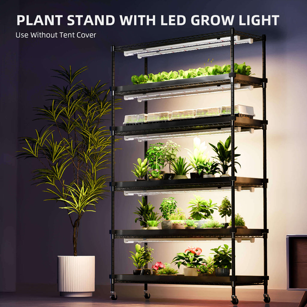 Spider Farmer 6 Tier Plant Stand + 10 x 22W LED Lights Bars + 1' 4" product image 6