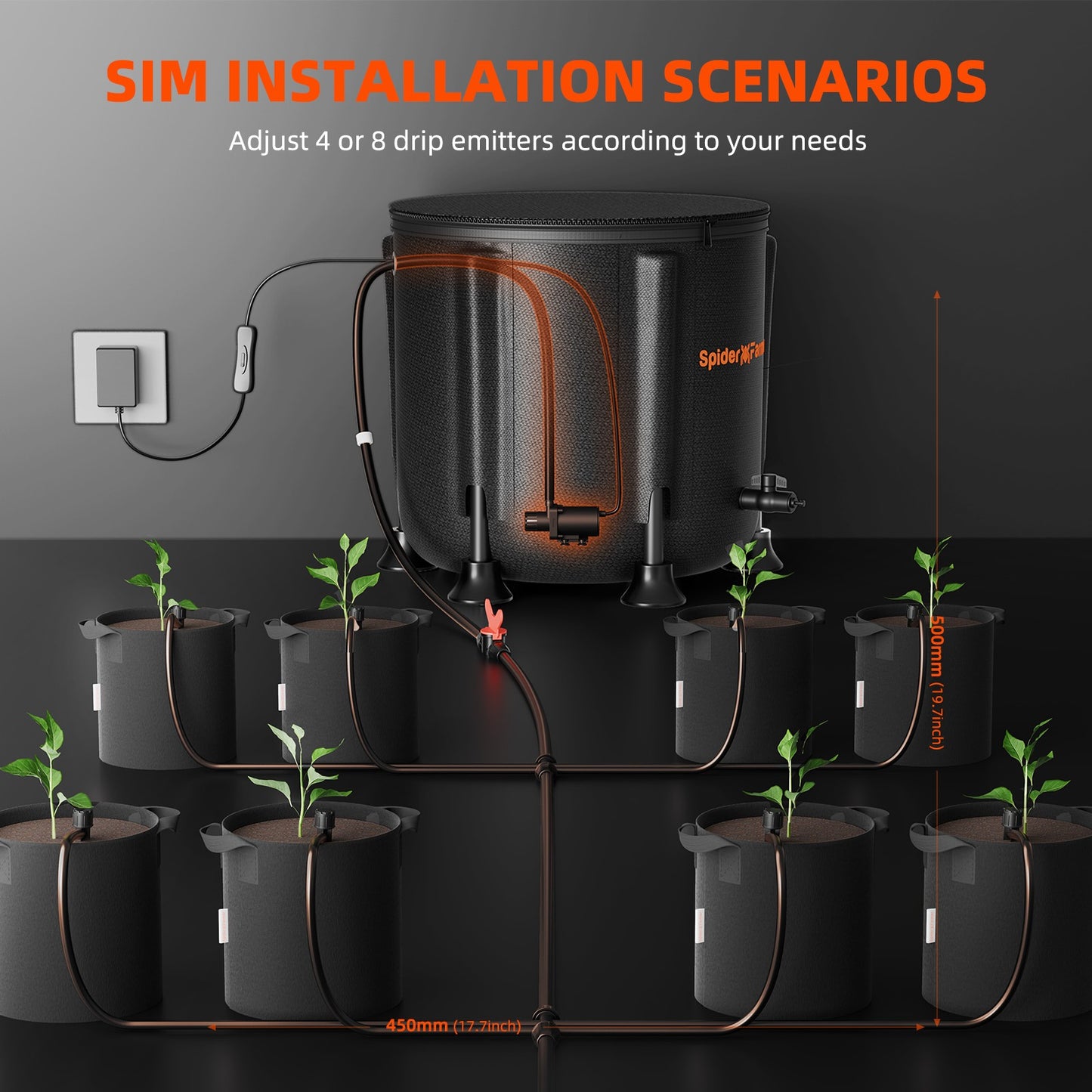 Spider Farmer Automatic Drip Irrigation System w/ Water Pump & 8 Drip product image 6