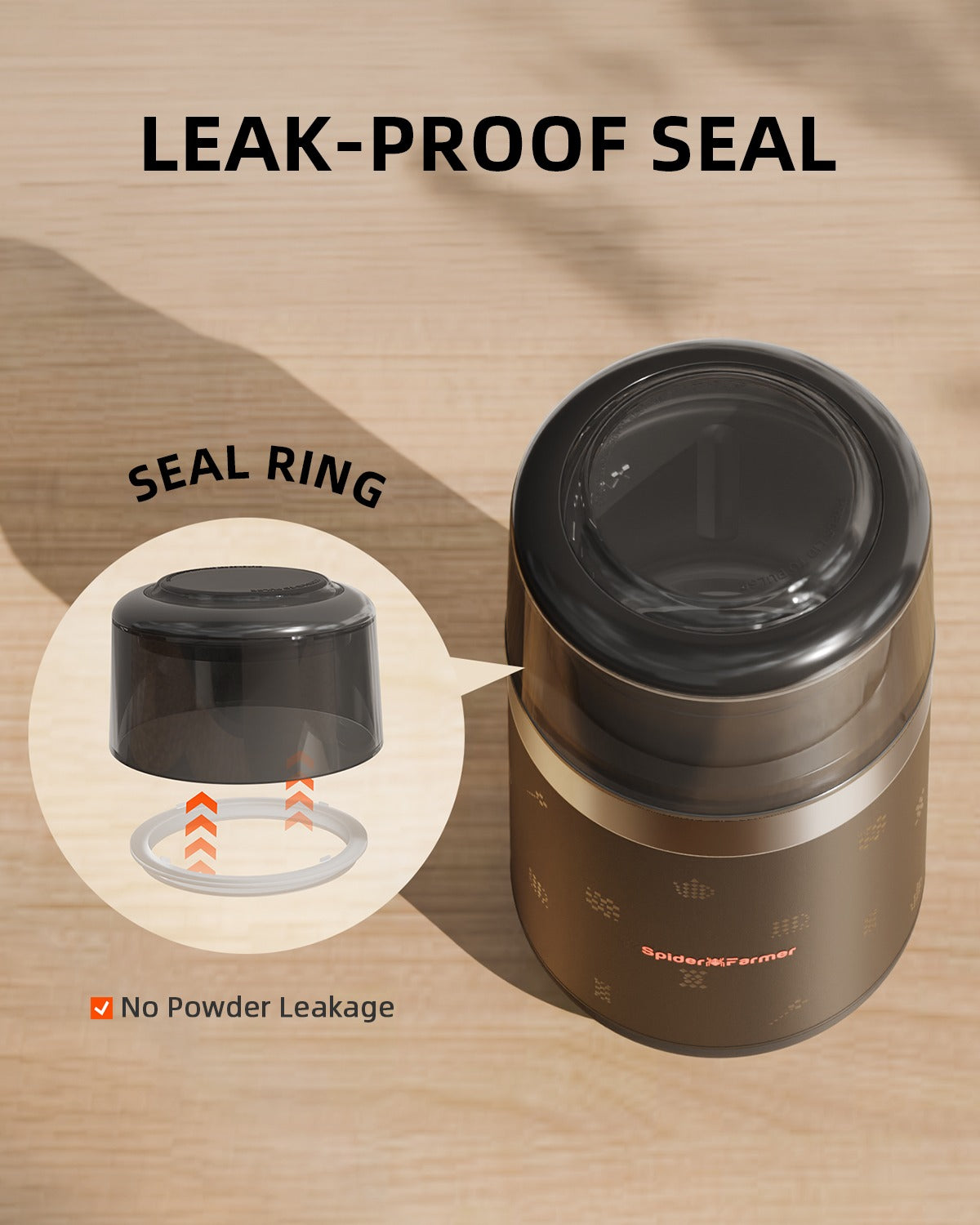 Spider Farmer Electric Herb & Spice Grinder with Removable Stainless Steel Bowl product image 6