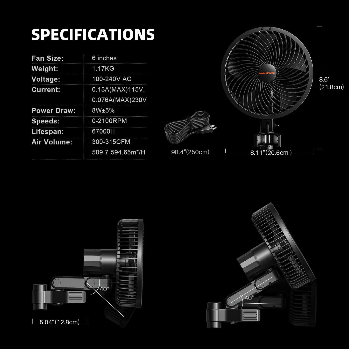 Spider Farmer G3000 LED Grow Light + 3' x 3' Grow Tent + 4" Inline Fan product image 11