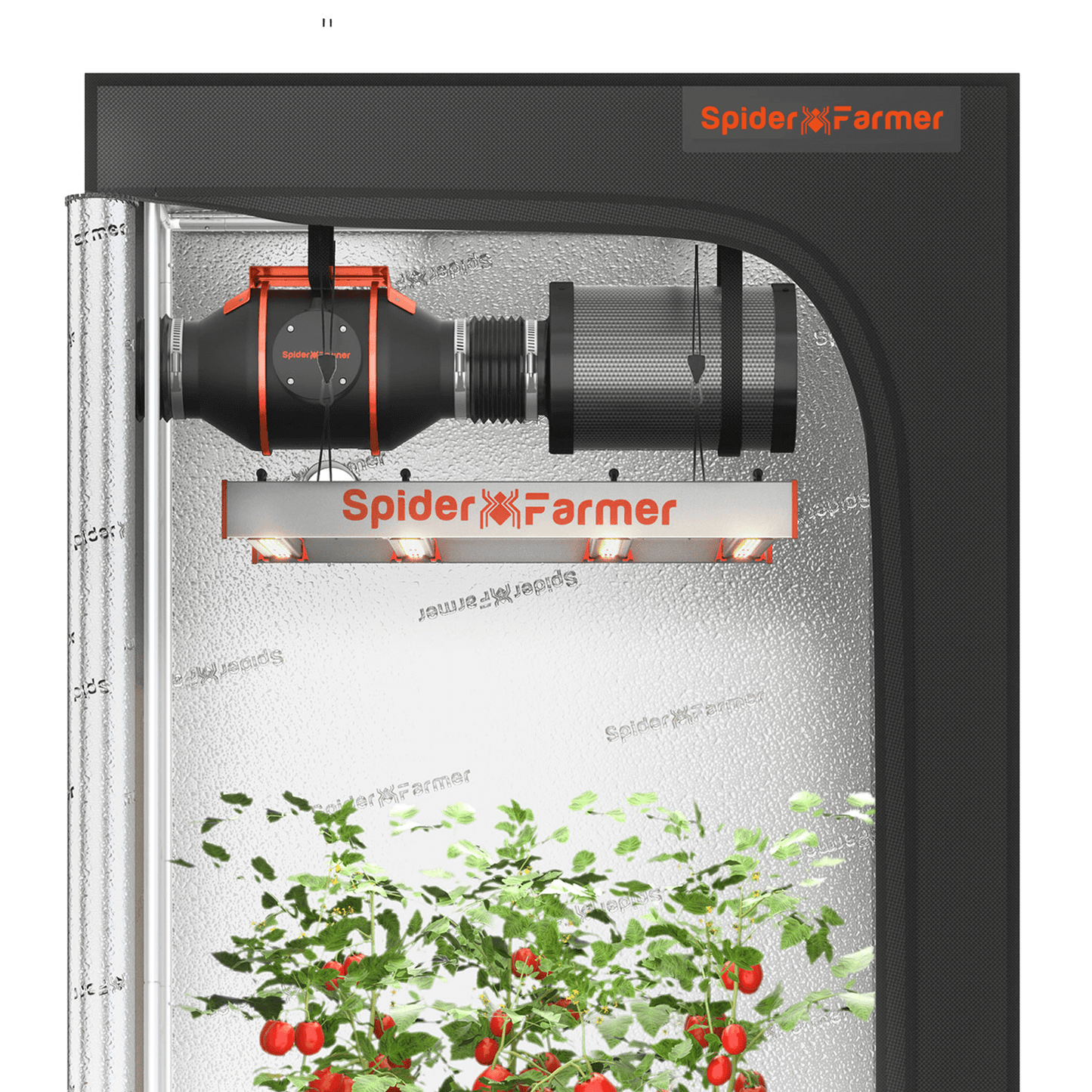 Spider Farmer G3000 LED Grow Light + 3' x 3' Grow Tent + Inline Fan Combo with Speed Controller | SPIDER-SF-G3000-SET | Grow Tents Depot | Grow Tent Kits |