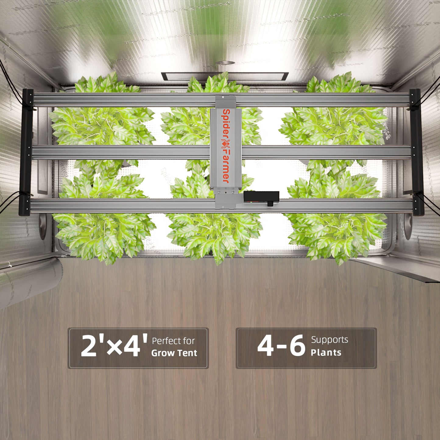 Spider Farmer G4500 LED Grow Light + 2.3' x 4.6' Grow Tent + 4" Inline product image 22
