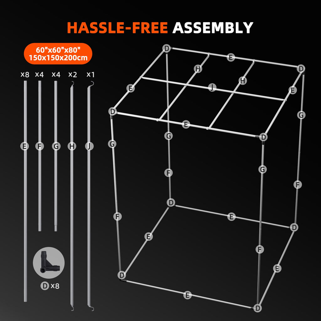 Spider Farmer G8600 LED Grow Light + 5' x 5' Grow Tent + 6" Inline Fan product image 6