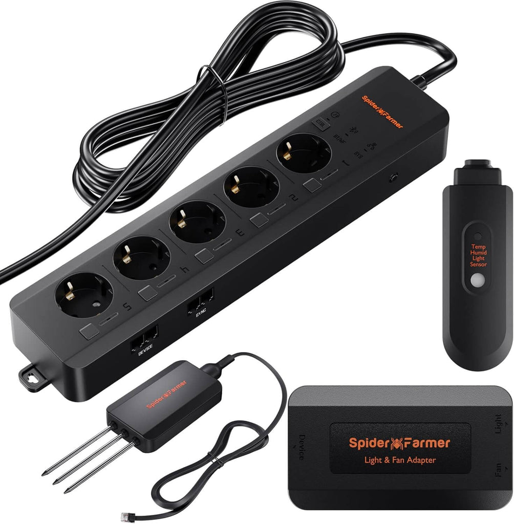 Spider Farmer GGS AC5 Power Strip 5 Outlets Kit w/ 3 in 1 Soil Sensor product image 1