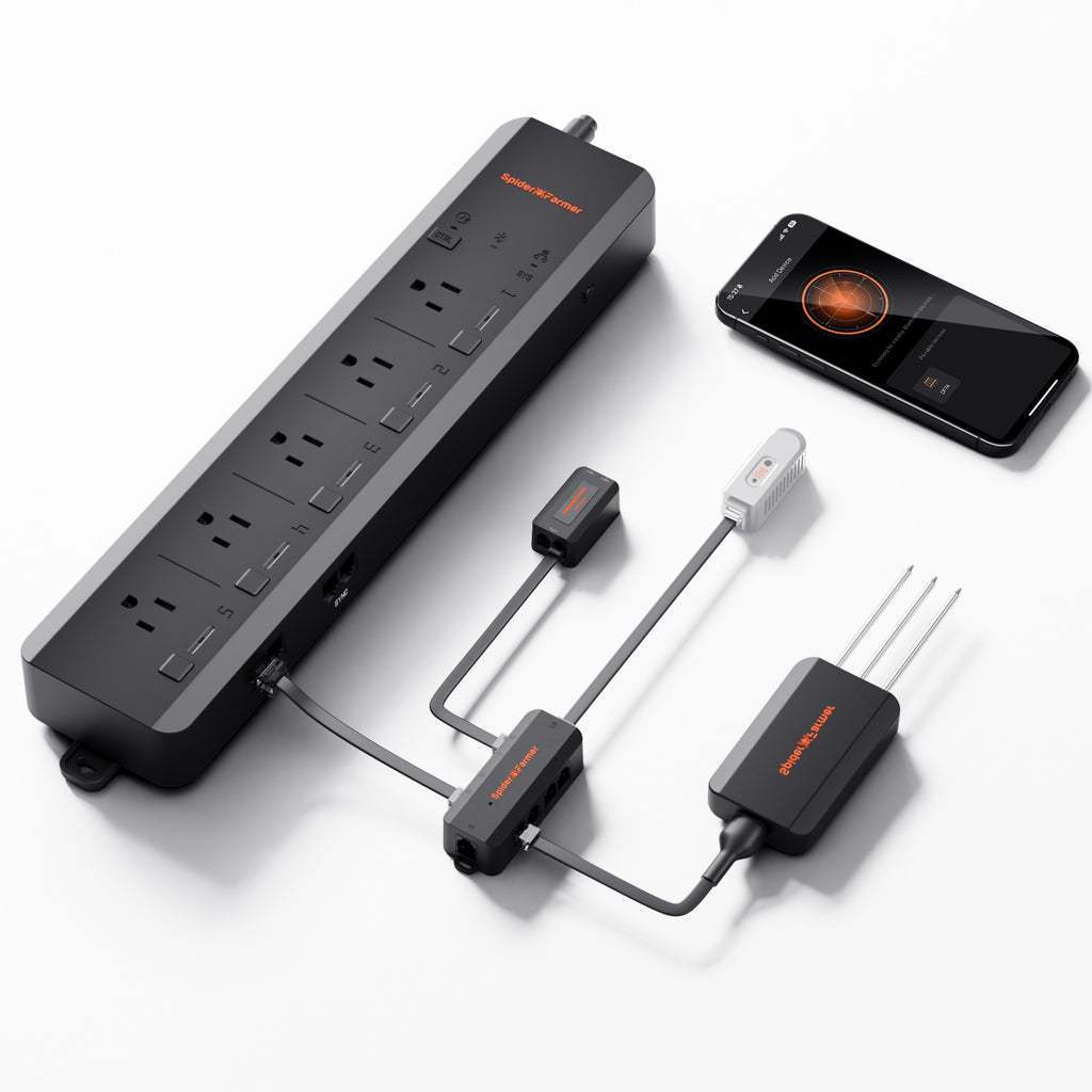 Spider Farmer GGS AC5 Power Strip 5 Outlets Kit w/ 3 in 1 Soil Sensor product image 1