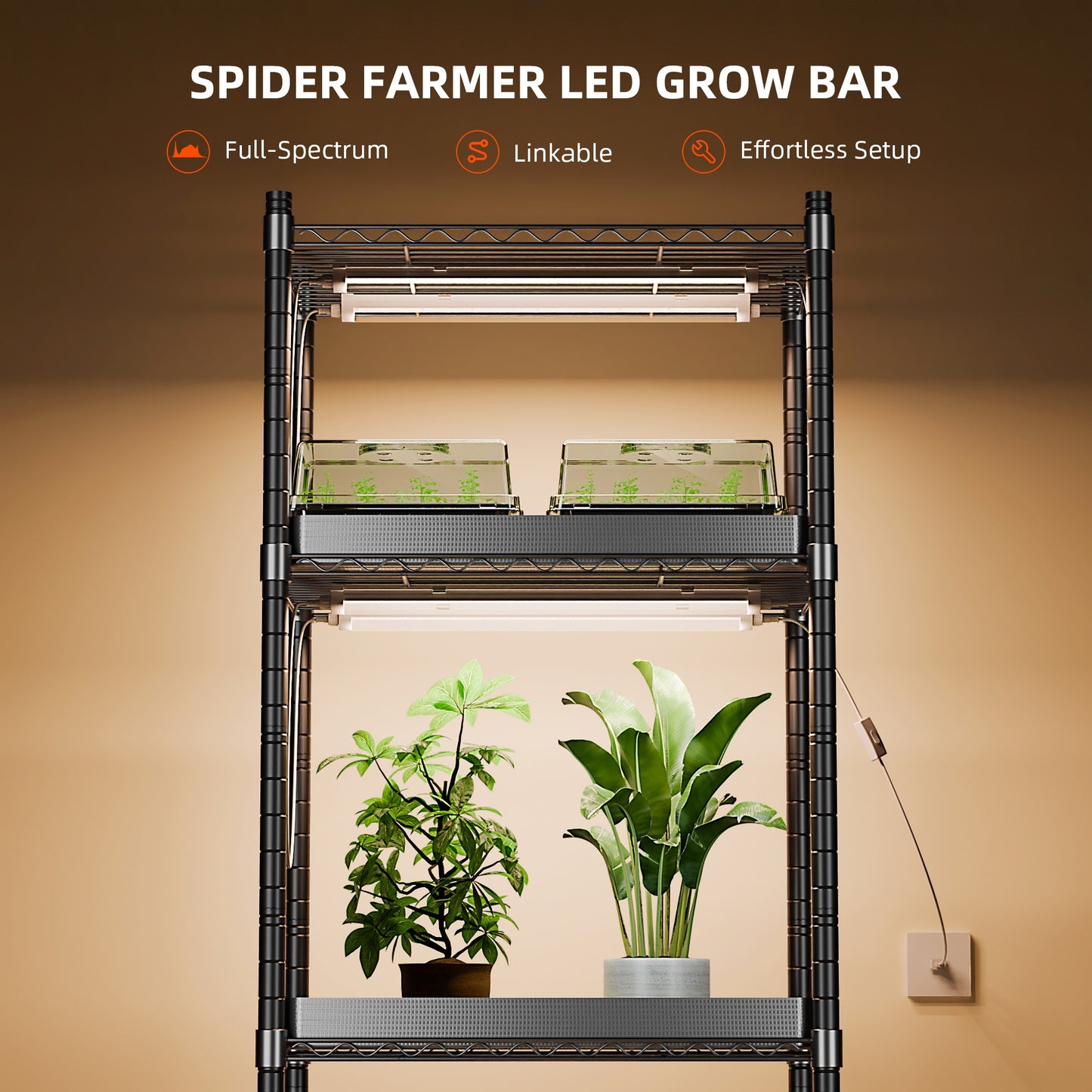 Spider Farmer GlowBar Pro 3FT Dimmable Full Spectrum LED Strips, 200W 8-Pack product image 6