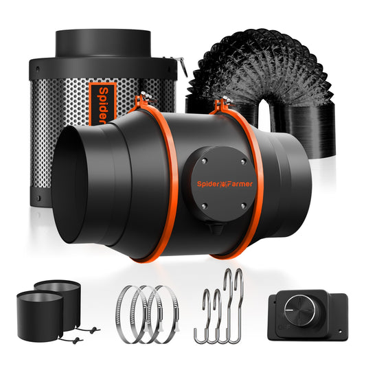 Spider Farmer Grow Kit 6" Inline Duct Fan & Carbon Filter Combo product image 1