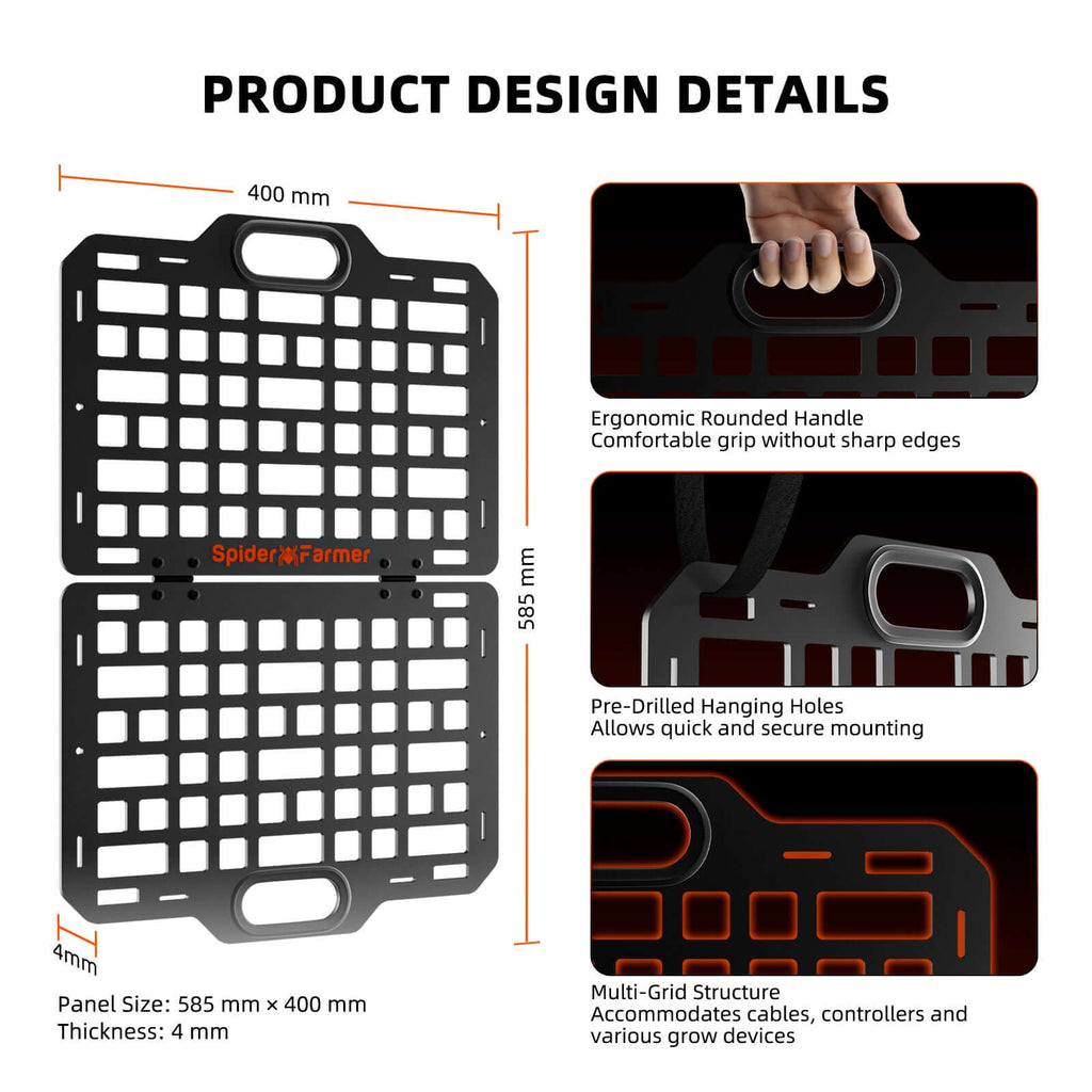Spider Farmer Grow Tent Gear Board - Equipment & Cable Management product image 6