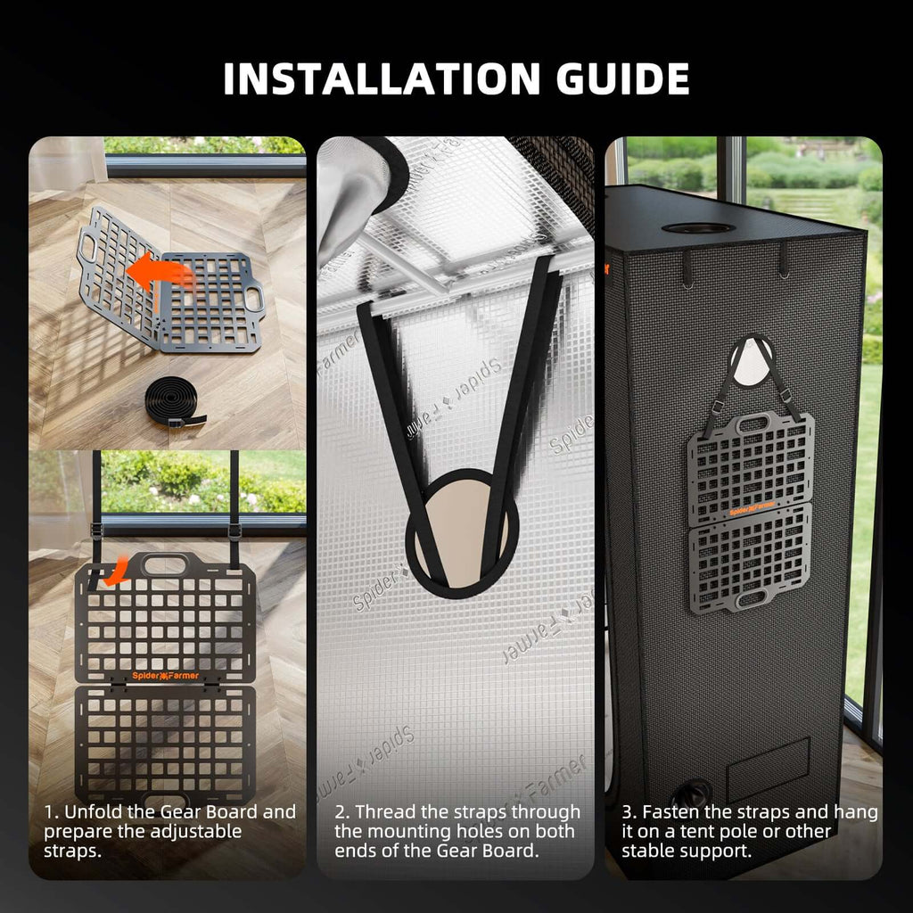 Spider Farmer Grow Tent Gear Board - Equipment & Cable Management product image 7