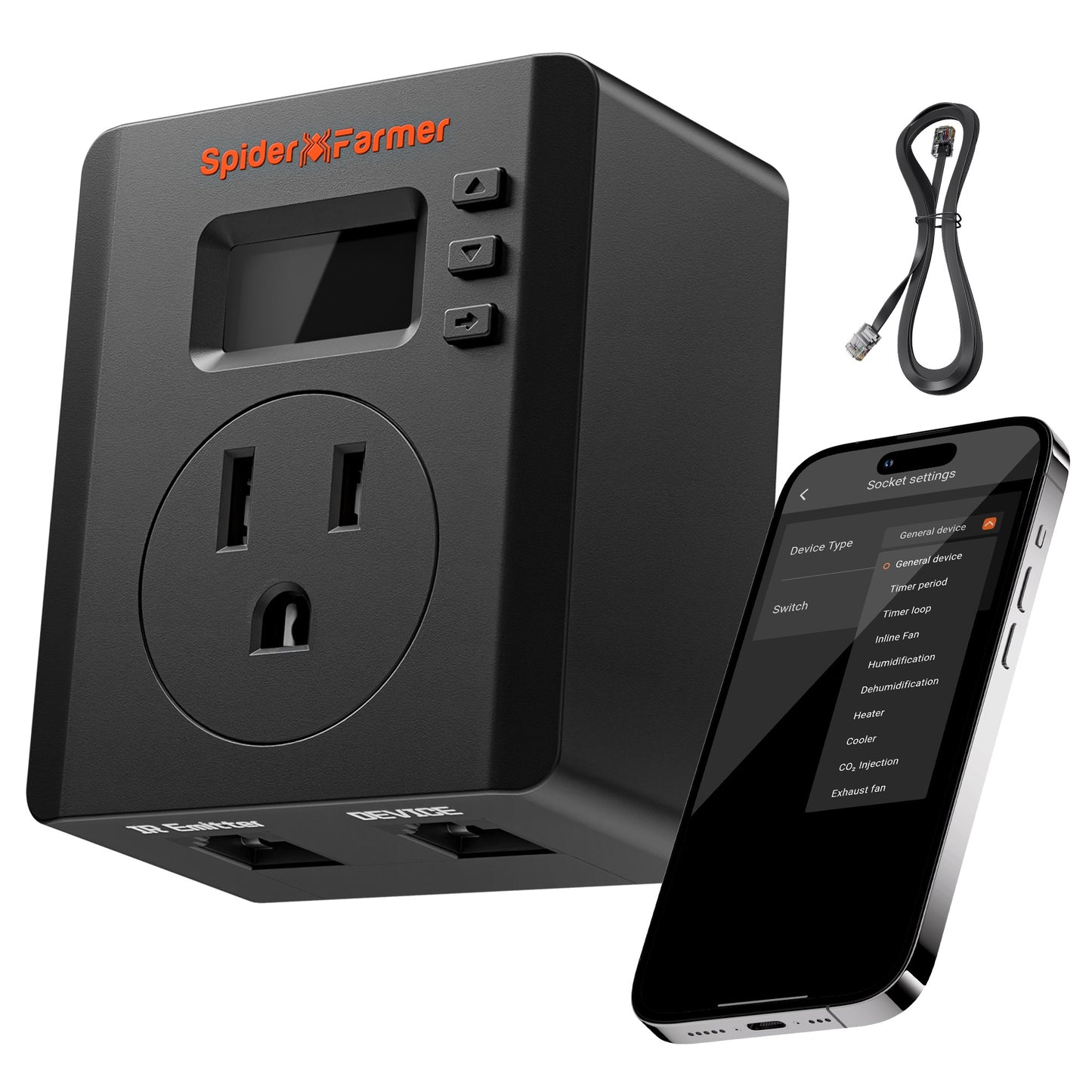 Spider Farmer S-Station Wi-Fi & Bluetooth Smart Plug Controller, 1875W 15A product image 1